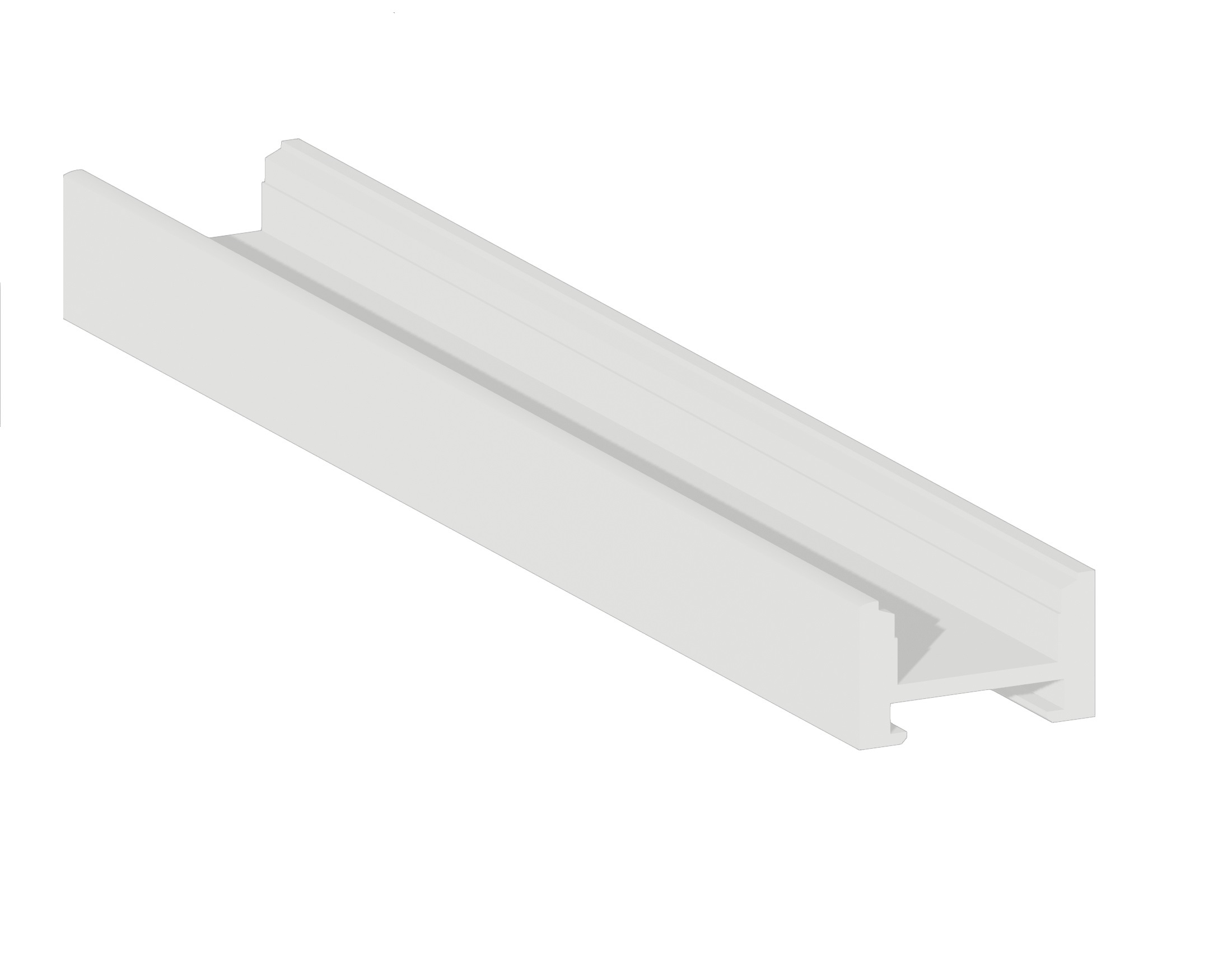 8921ABALU25_profile_aluminium_saillie_seul_clip_invisible_blanc_2m50